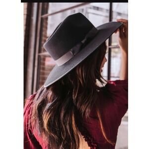 LACK OF COLOR | NOIR RANCHER WOOL FELT HAT IN BLACK S